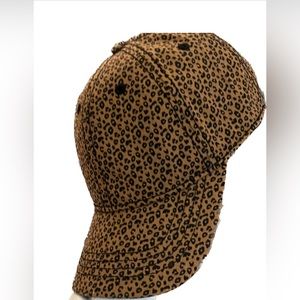 A leopard print adjustable hat. So cute!